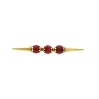 Vintage gouden broche met carneool