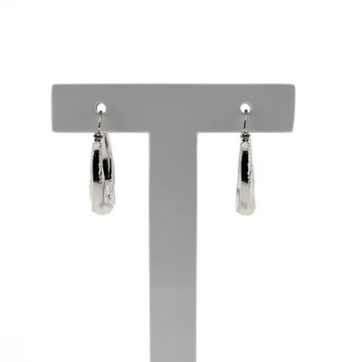 Image 1 of Vintage white gold hoop earrings
