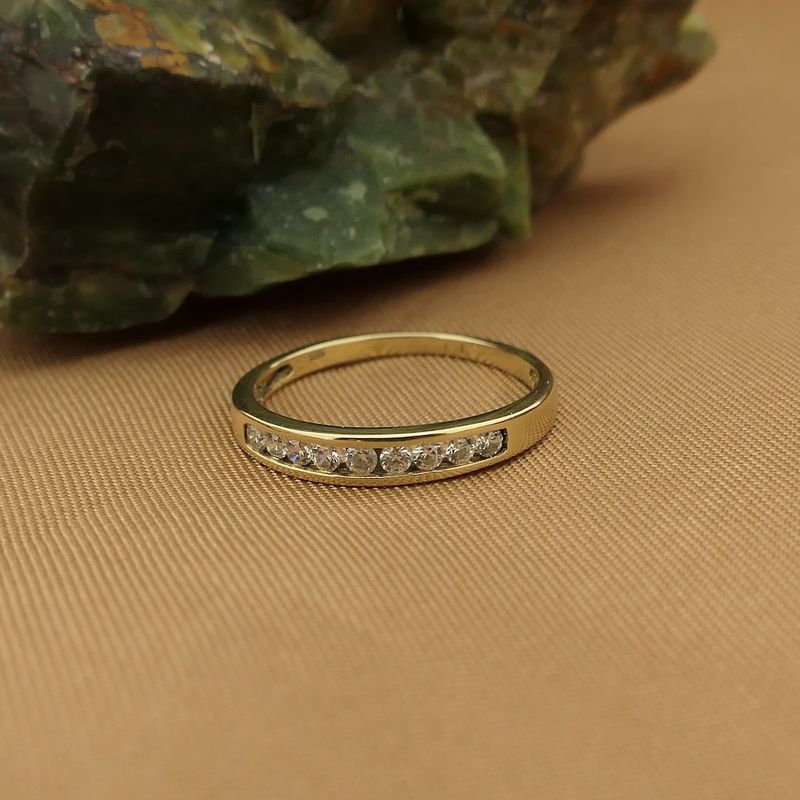 Image 2 of Gold ring/sliding ring with zirconia