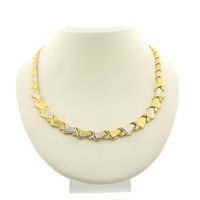 22 carat bicolor gold fantasy link necklace