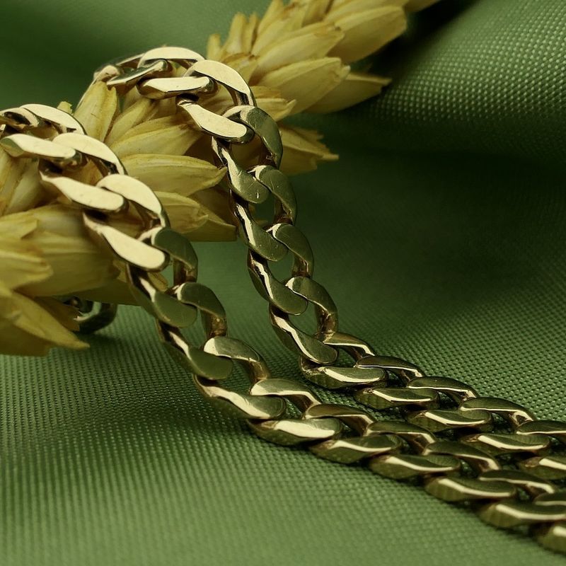 Image 2 of Solid gold gourmet link bracelet | 21.5 cm