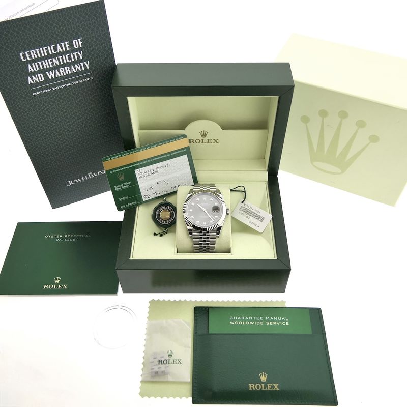 Image 26 of Rolex Datejust 41mm 'Rhodium Diamond Dial' 126334; Automatic men's watch