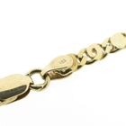Image 5 of Gold closed Figaro link bracelet | 19 cm
