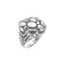 Silver ring with Maori pattern