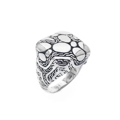 Silver ring with Maori pattern Image 1 of Silver ring with Maori pattern