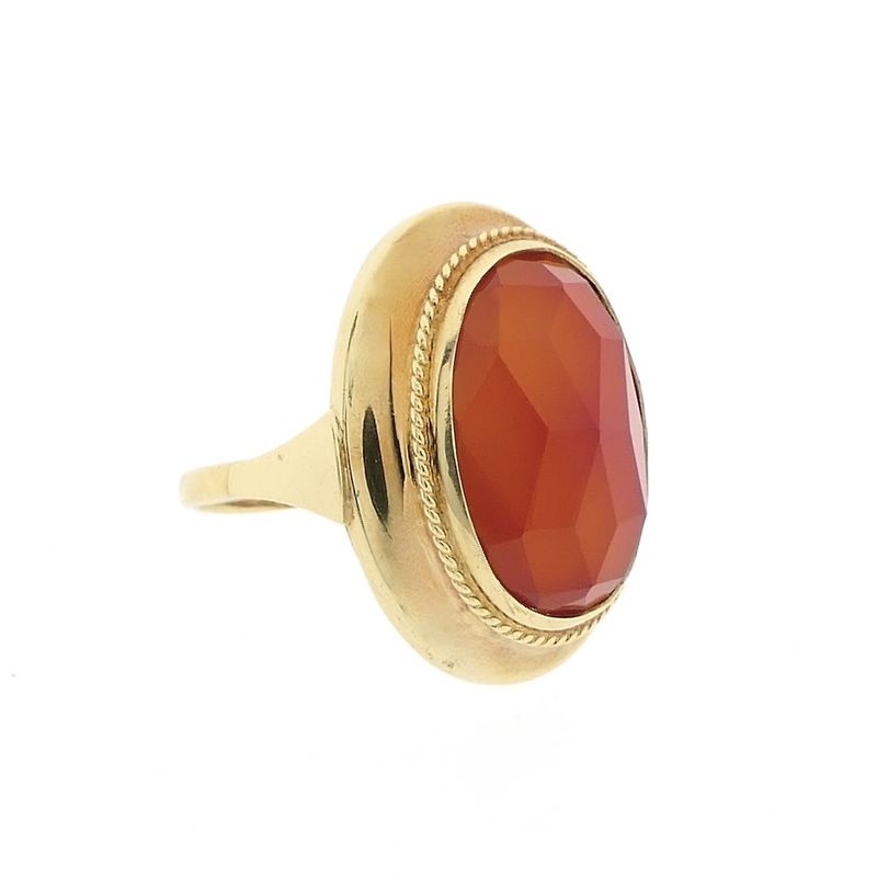Image 5 of Gold ring with carnelian | Vintage