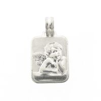 Silver pendant of a guardian angel