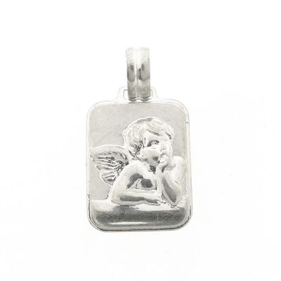 Image 1 of Silver pendant of a guardian angel
