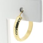 Image 5 of Gold faceted earrings; Ø 14.9 mm