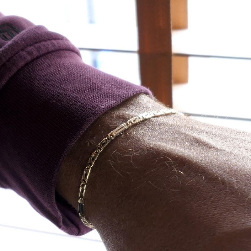 Image 7 of Two-tone gold fantasy link bracelet