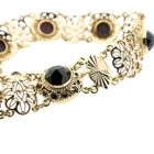 Image 2 of Antique gold boat bracelet with garnet
