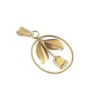 Image 5 of Gold tulip pendant with white opal