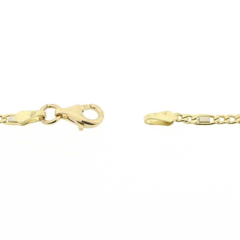 Image 3 of Two-tone gold Figaro link chain | 58.5 cm