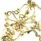 Image 8 of Gold brooch with pearls and purple glass bead