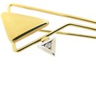 Image 5 of Two-tone gold abstract brooch with diamond; 0.01 ct.