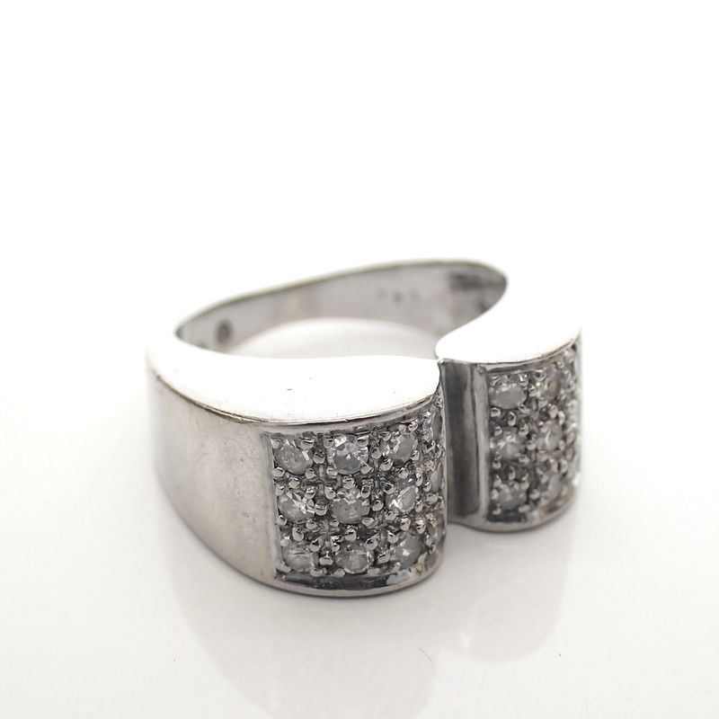 Image 3 of White gold fantasy ring with diamonds; 0.42 ct.