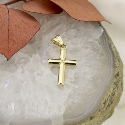 Image 2 of Gold pendant of a cross