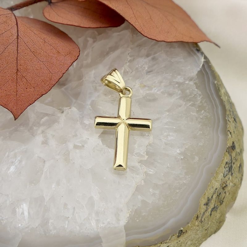 Image 2 of Gold pendant of a cross