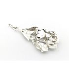 Image 3 of Silver pendant with a floral motif