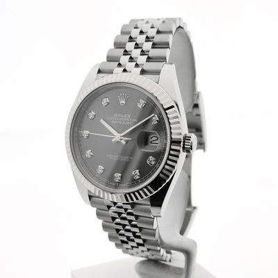 Image 2 of Rolex Datejust 41mm 'Rhodium Diamond Dial' 126334; Automatic men's watch