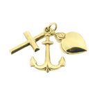 Image 1 of Gold pendant; Faith, hope, and love