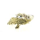 Image 8 of Vintage two-tone gold brooch with pearl and diamonds; 0.06 ct.