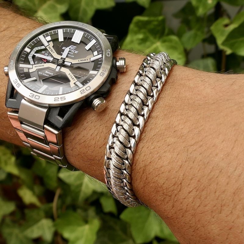 Image 11 of Exclusive white gold French gourmet bracelet | 19.5 cm