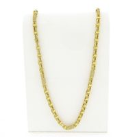 Long gold men's necklace with zirconia; Magnum chain