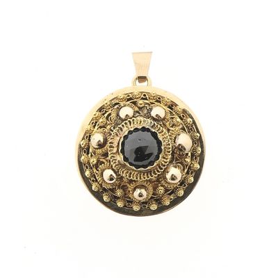 Image 1 of Antique gold pendant with garnet