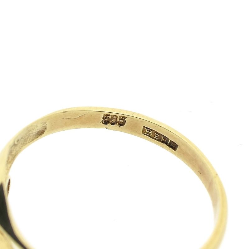 Image 8 of Gold solitaire ring with zirconia