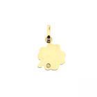 Image 4 of Gold pendant of a four-leaf clover with diamond | 0.005 ct.