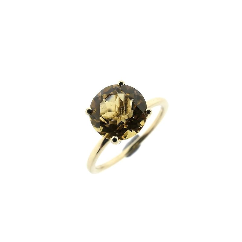 Image 1 of Gold solitaire ring with citrine