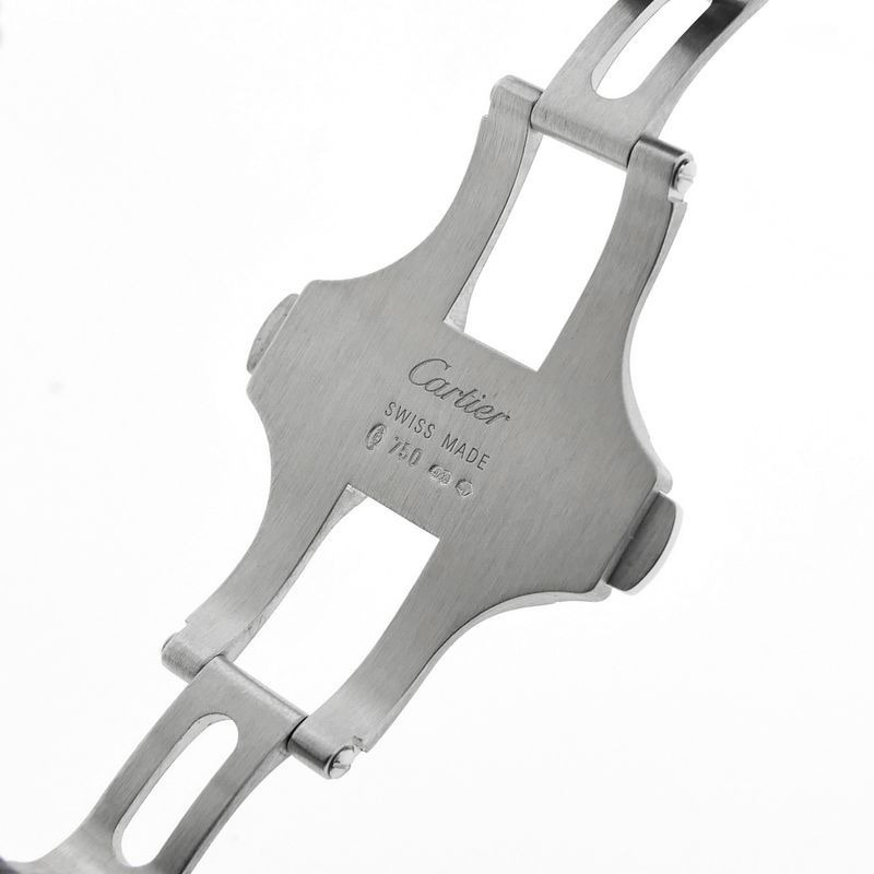 Image 12 of Cartier Santos 100 XL Chronograph 'Factory-Set' Diamonds 2891; 18k white gold watch with diamonds