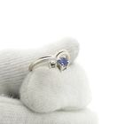 Image 7 of White gold ring with sapphire and diamond | 0.07 ct.