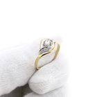 Image 9 of Bicolor Gold Ring with 0.18 ct Diamond; 14K; Size 17.75