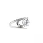 Image 5 of White gold solitaire ring with zirconia.