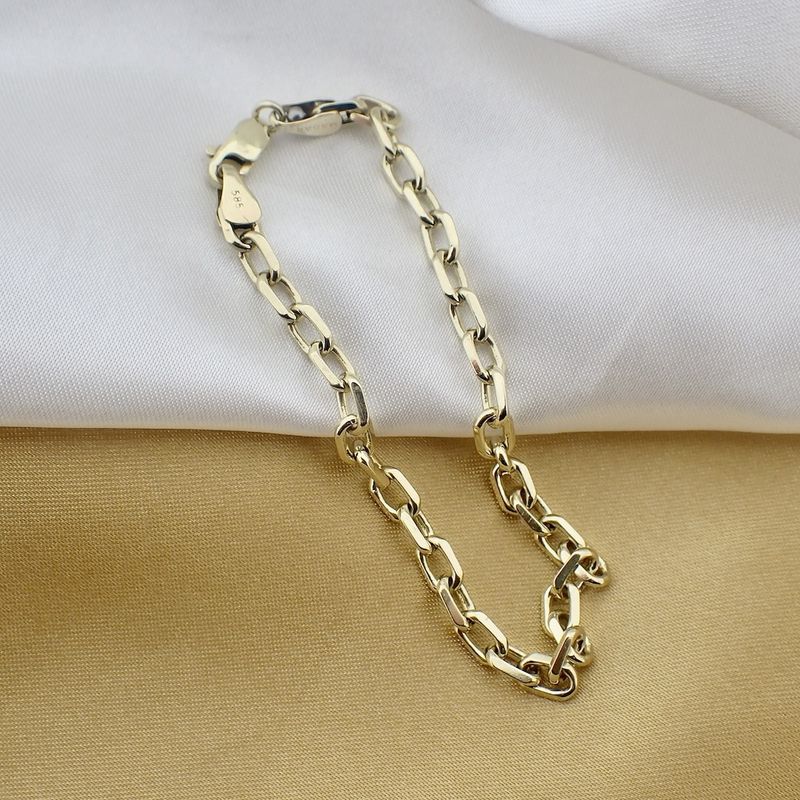 Image 8 of Gold anchor link bracelet | 20.5 cm
