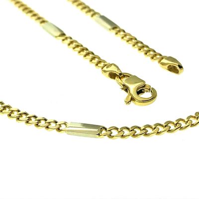 Image 2 of Gold closed Figaro link chain | 46.5 cm