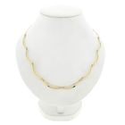 Image 1 of Tricolor gold navy link necklace | 51 cm
