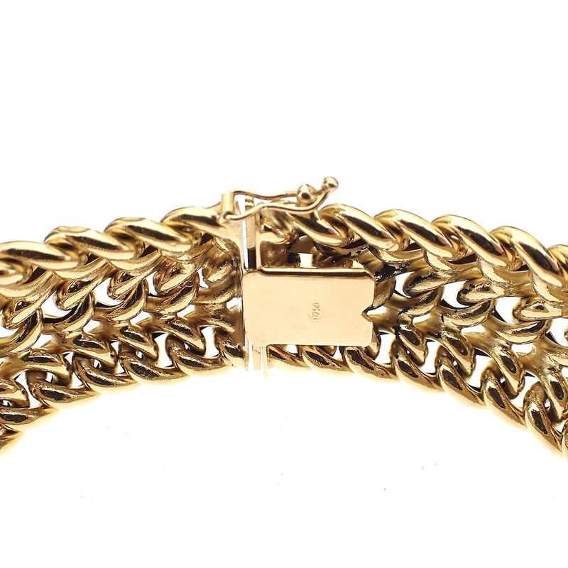Image 4 of Gold French gourmet link bracelet