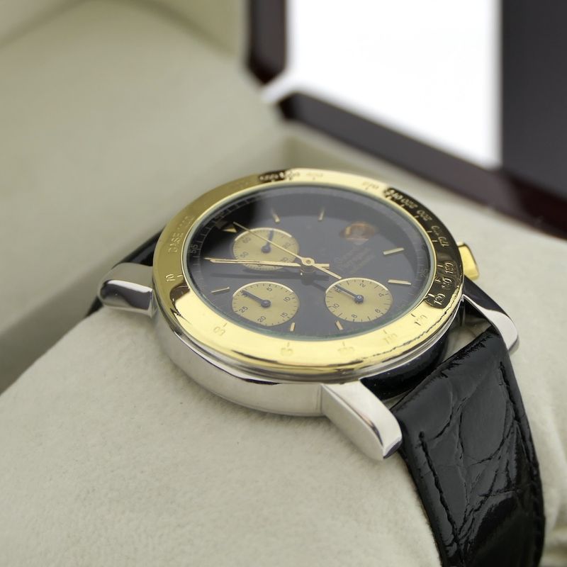 Image 5 of Girard Perregaux Chronograph 7000GBM; Automatic watch with 18k gold bezel