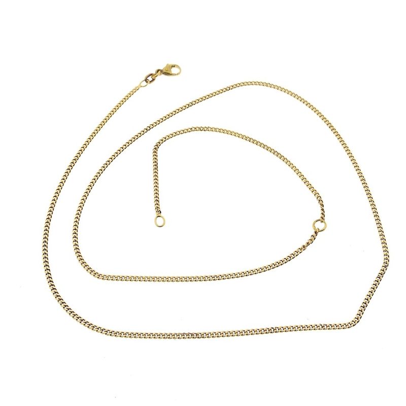 Image 5 of Gold gourmet link chain | 54 cm