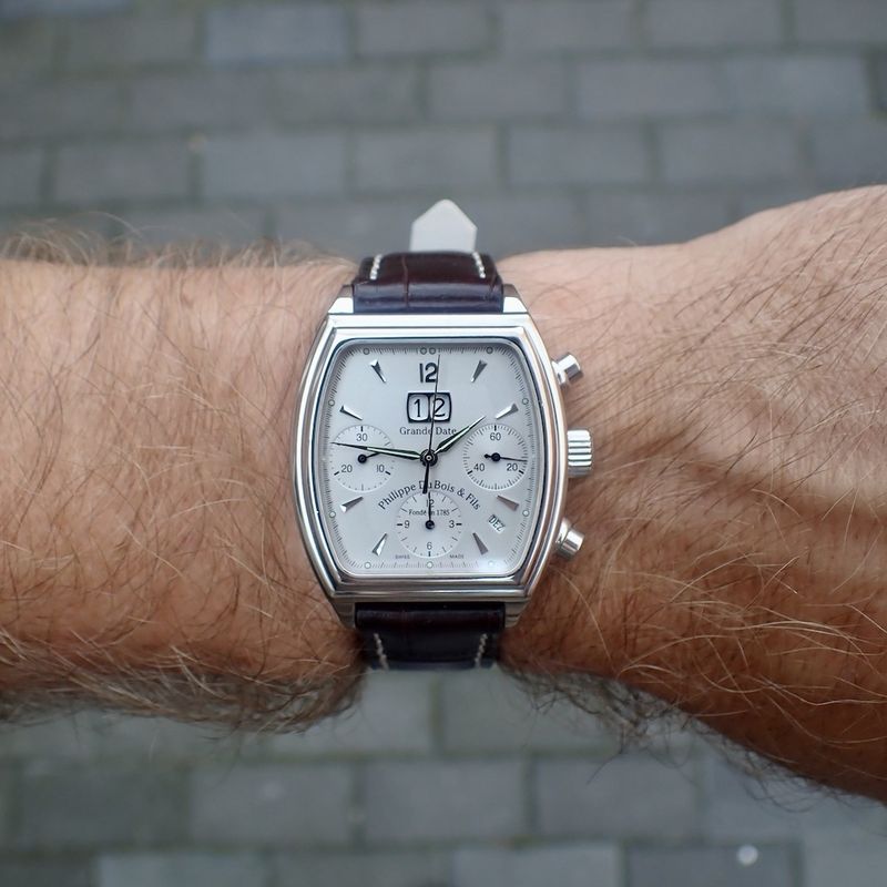 Image 10 of DuBois & Fils 'Grande Date'; Limited 18k white gold men's watch with chronograph