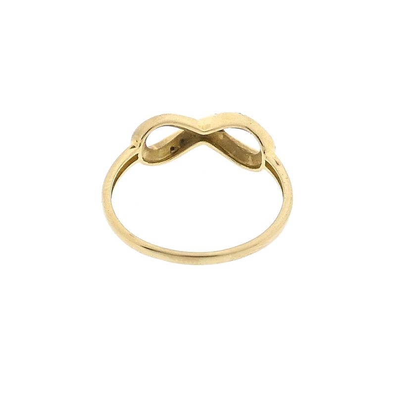Afbeelding 5 van Gouden infinity ring met diamanten; 0,035 ct.
