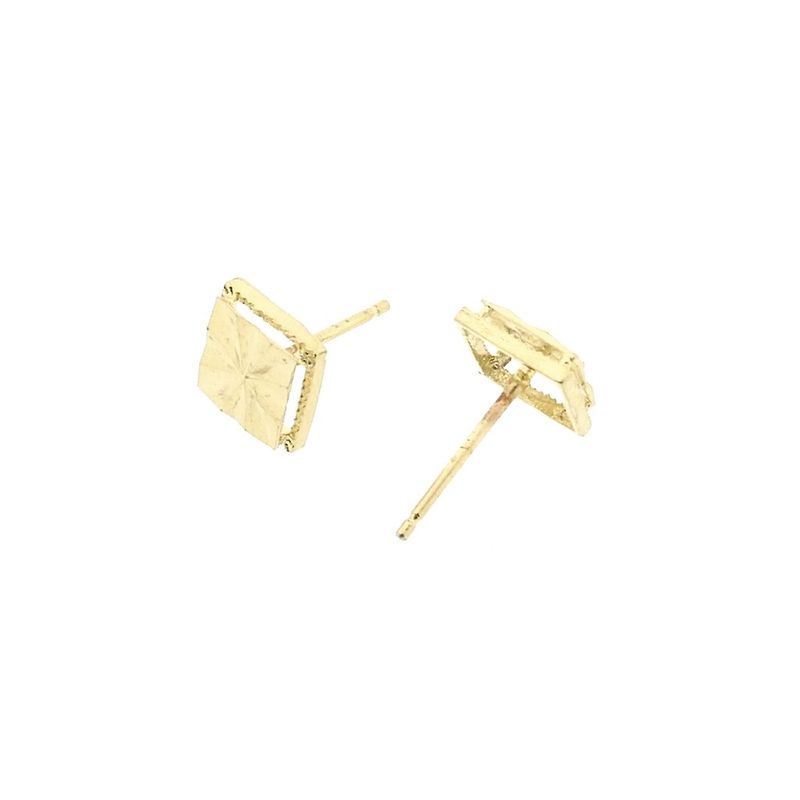 Image 7 of Gold square fantasy stud earrings