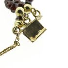 Image 7 of Antique garnet bead bracelet with gold decorative clasp; Antique