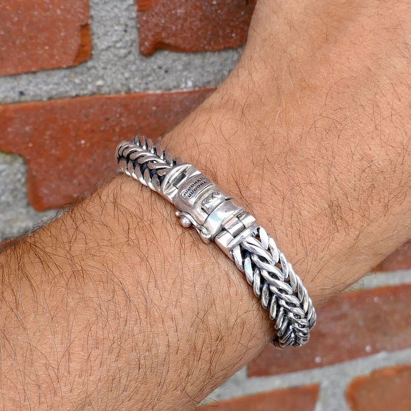 Afbeelding 12 van Zilveren Buddha to Buddha fantasieschakel armband; Barbara | 19,5 cm