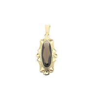 Vintage gold pendant with smoky quartz