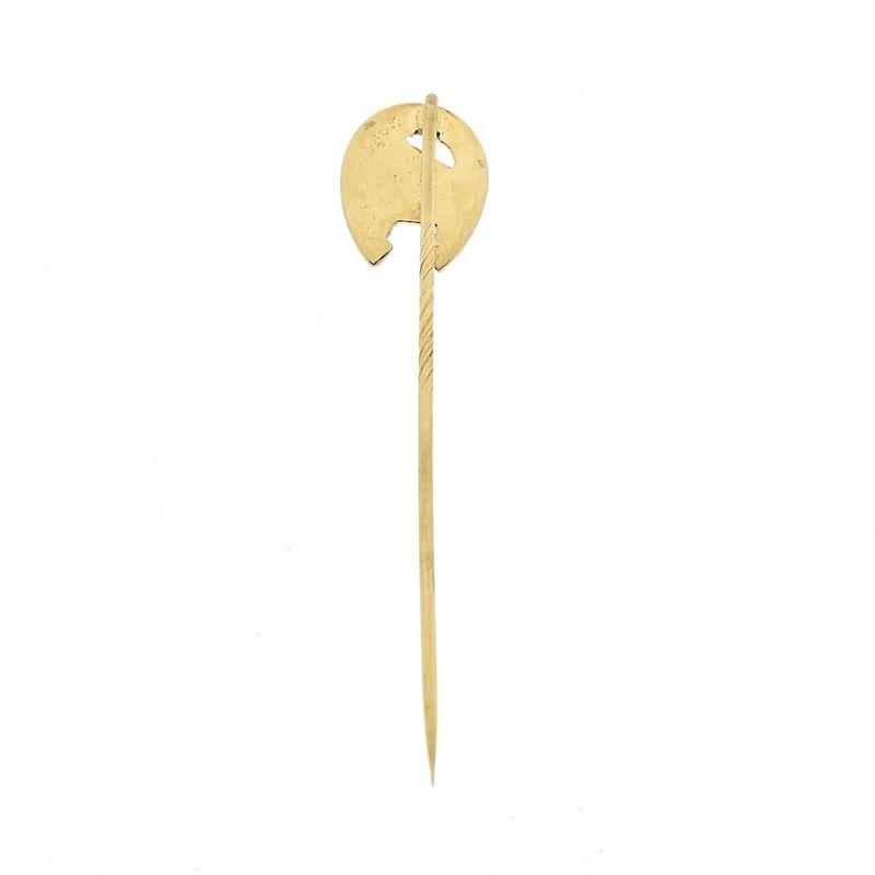 Image 6 of Gold lapel pin; Horse and horseshoe