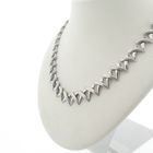 Image 3 of White gold matted fantasy link necklace